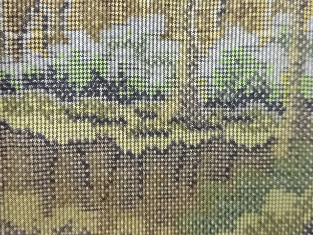 JAPANESE KIMONO / ANTIQUE KIMONO / DORO OSHIMA TSUMUGI / WOVEN TREES